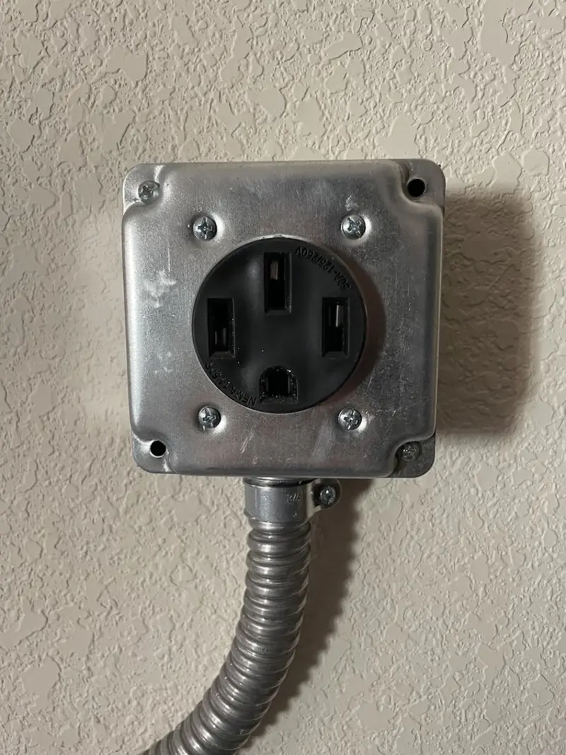 NEMA 14-50 outlet installed for Electrical Panel Upgrade in Mango
